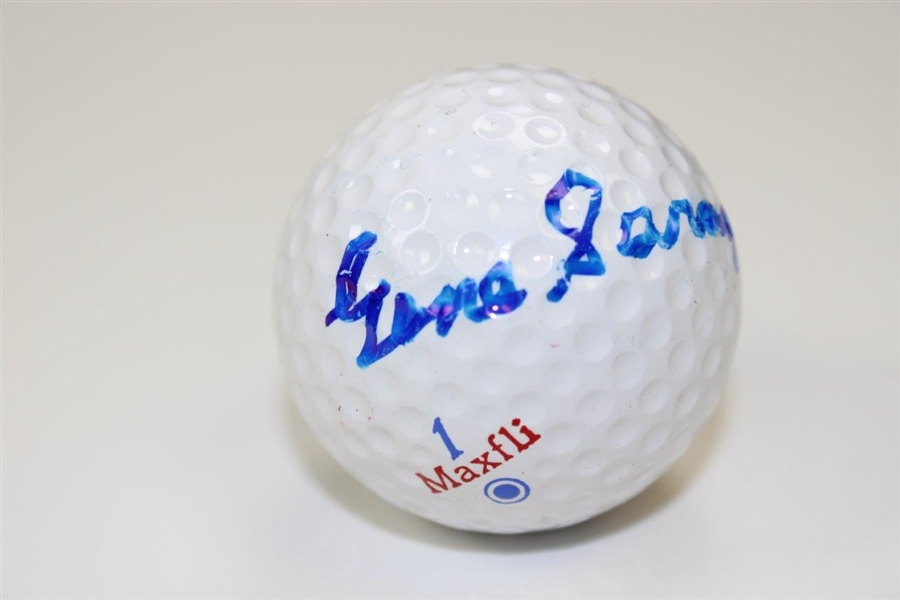 Gene Sarazen Signed Dunlop Maxfli 1 Logo Golf Ball - Signed in Blue JSA ALOA