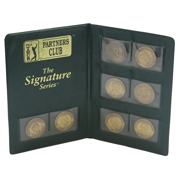 Full Set of Eight (8) PGA Tour Partners Club 'The Signature Series' Medals in Original Case