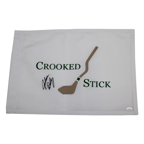 John Daly Signed Crooked Stick White Official Screen Flag JSA #UU28121