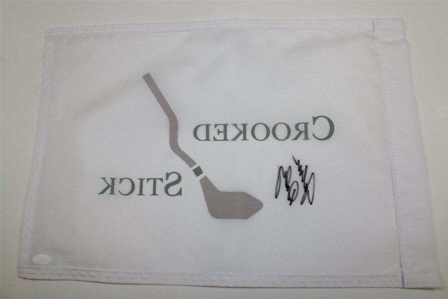 John Daly Signed Crooked Stick White Official Screen Flag JSA #UU28121