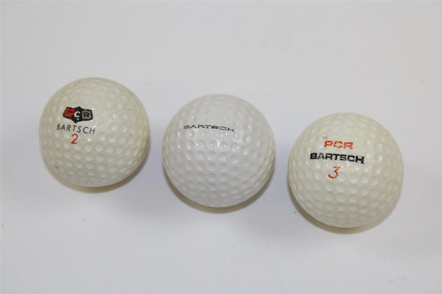 PCR Bartsch Sleeve of Golf Balls Plus Three (3) Different Series of Bartsch-PCR balls 