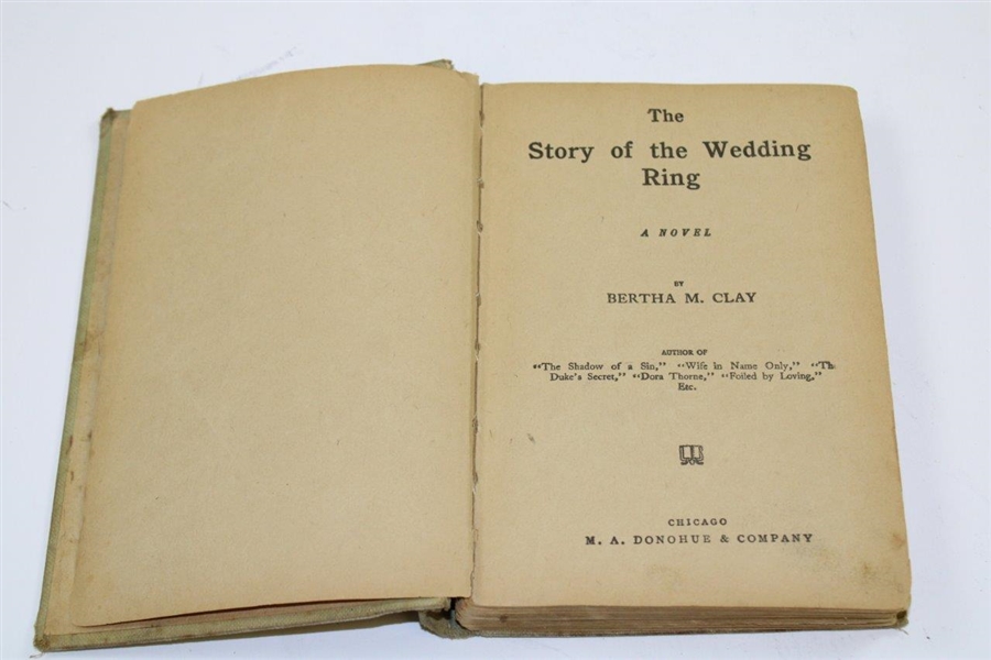 The Story of a Wedding Ring' Book with Golf Cover by Bertha M. Clay