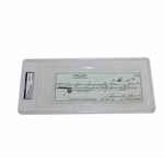 Sam Snead Signed 12/26/1989 Personal Check to Corilon Cornersecurity Care PSA/DNA 83511535 GEM MT 10