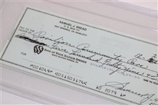 Sam Snead Signed 12/26/1989 Personal Check to Corilon Cornersecurity Care PSA/DNA 83511535 GEM MT 10