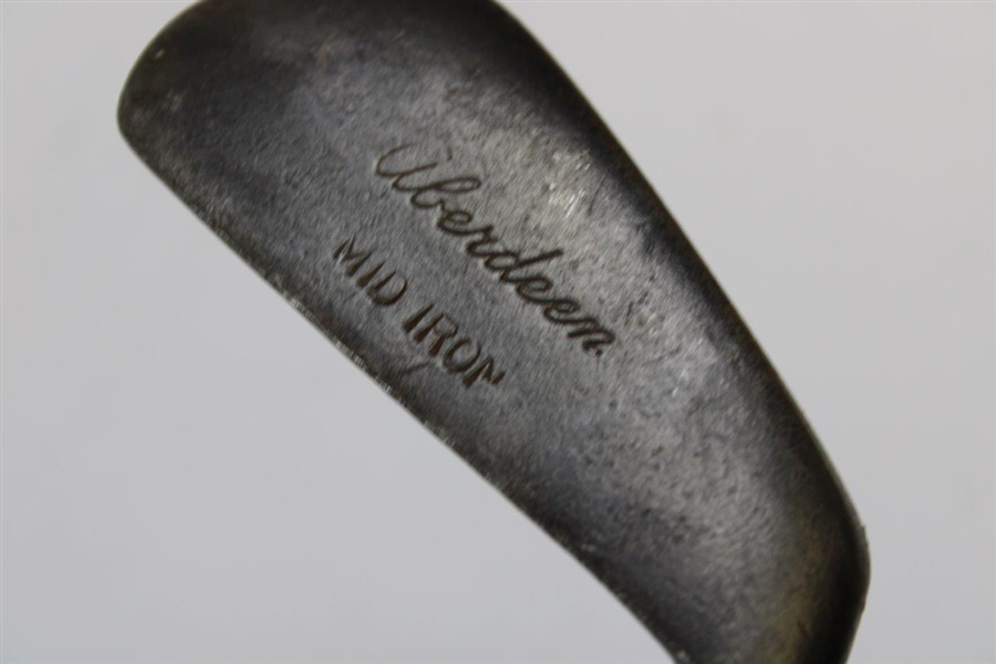 Vintage Aberdeen Mid-Iron Club with Vertical Groove Line Face