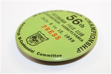 1959 Western Open at Pittsburgh Field Club Press Badge 