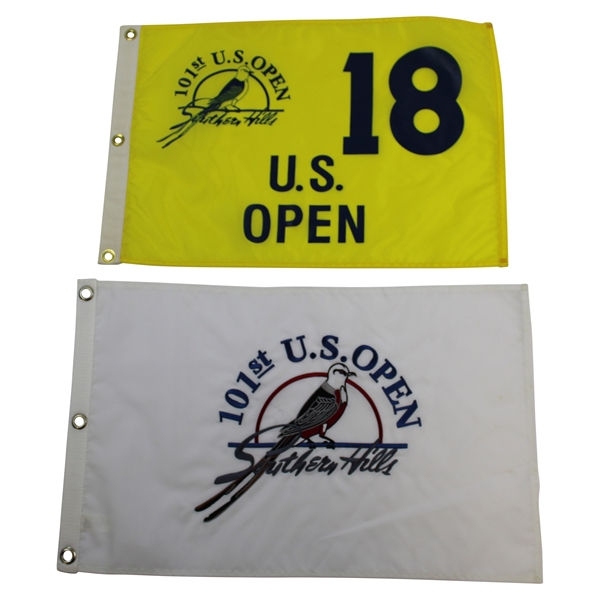 Two (2) 2001 US Open Championship at Southern Hills Flags - Screen & Embroidered