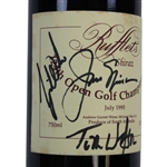 Tiger Woods, Jack Nicklaus, & Watson Signed 1995 OPEN Championship Wine Bottle JSA ALOA
