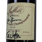 Tiger Woods, Jack Nicklaus, & Watson Signed 1995 OPEN Championship Wine Bottle JSA ALOA