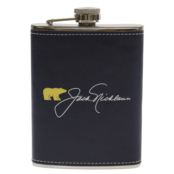 Jack Nicklaus 'Golden' Bear Navy Blue Flask
