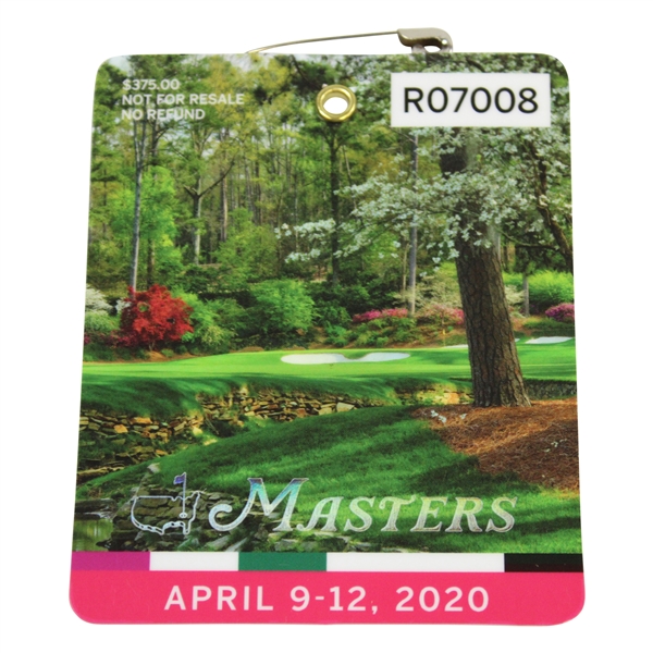2020 Masters Tournament SERIES Badge #R07008 - Dustin Johnson Winner