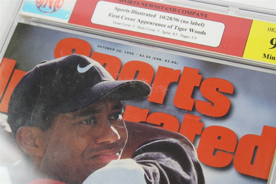 Tiger Woods 1996 Sports Illustrated '1st Appearance' No Label 10/28/96 - SNC #082802 MINT 9