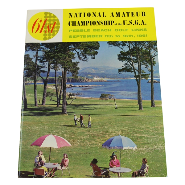 1961 US Amateur at Pebble Beach Golf Links Official Program - Jack Nicklaus Winner