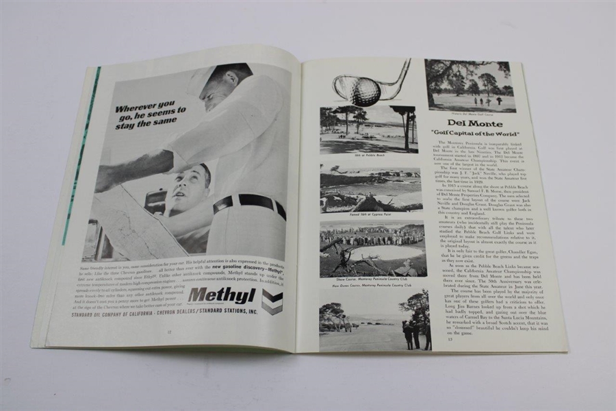 1961 US Amateur at Pebble Beach Golf Links Official Program - Jack Nicklaus Winner
