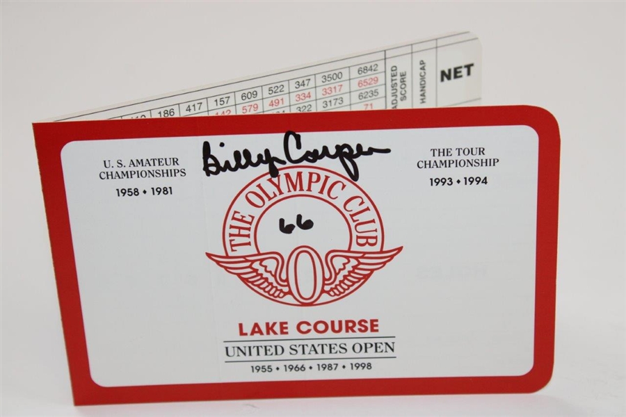 Billy Casper Signed The Olympic Club Scorecard with No Label Sports Illustrated JSA ALOA