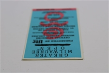 1996 Greater Milwaukee Open Series Ticket - Tiger's Professional Debut!