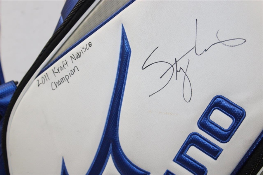 Stacy Lewis Signed 2011 Kraft Nabisco Championship Winning Used Mizuno Full Size Golf Bag with Insc. JSA ALOA