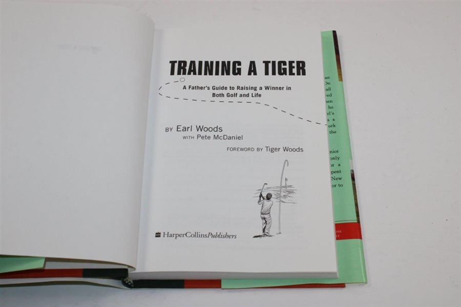 1997 'Training A Tiger' Golf Book by Earl Woods with Pete McDaniel - Foreword by Tiger Woods