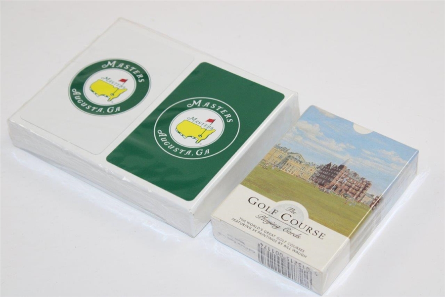 Unopened Masters Tournament Playing Cards with Unopened The Golf Course Playing Cards