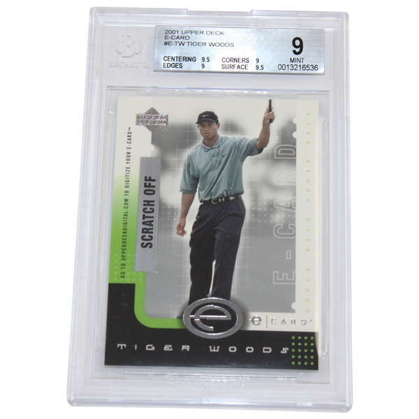 Tiger Woods 2001 Upper Deck E-Card PSA 9 Mint #0013216536