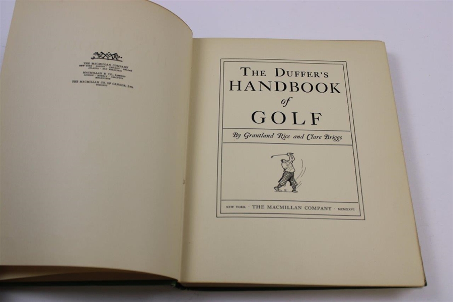 1926 'The Duffer's Handbook of Golf by Grantland Rice And Claire Briggs - 9th