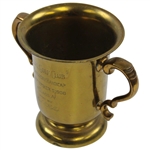 1908 Deal Golf Club Saturday Handicap Class A 2 Handle Brass Golf Trophy Won by Paul E. Heller