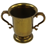 1908 Deal Golf Club Saturday Handicap Class A 2 Handle Brass Golf Trophy Won by Paul E. Heller