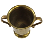 1908 Deal Golf Club Saturday Handicap Class A 2 Handle Brass Golf Trophy Won by Paul E. Heller
