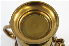 1908 Deal Golf Club Saturday Handicap Class A 2 Handle Brass Golf Trophy Won by Paul E. Heller