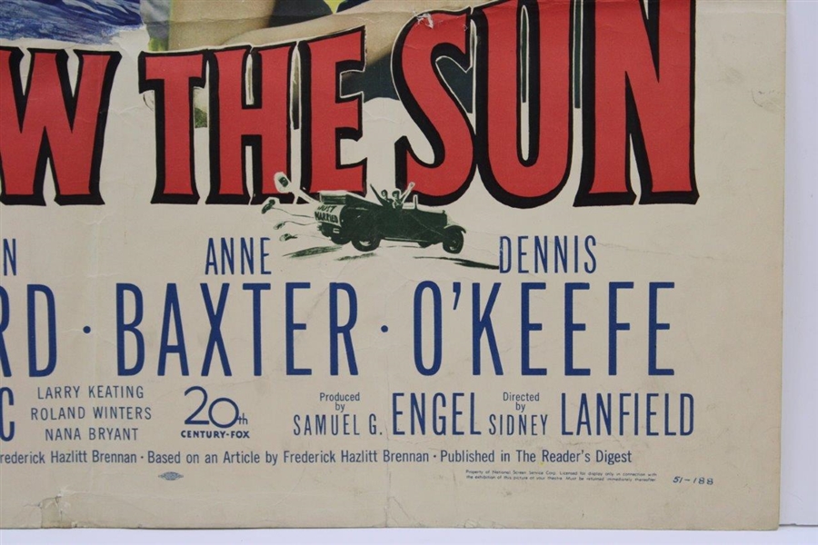 Original 1951 'Follow the Sun' Ben Hogan Movie Poster