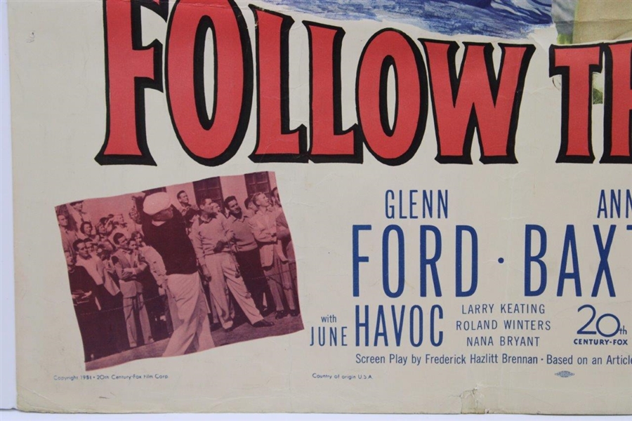 Original 1951 'Follow the Sun' Ben Hogan Movie Poster