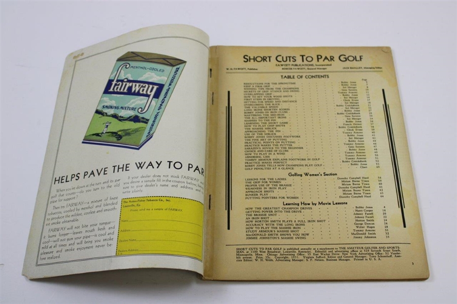 1931 'Short Cuts to Par Golf' with Bobby Jones & Others