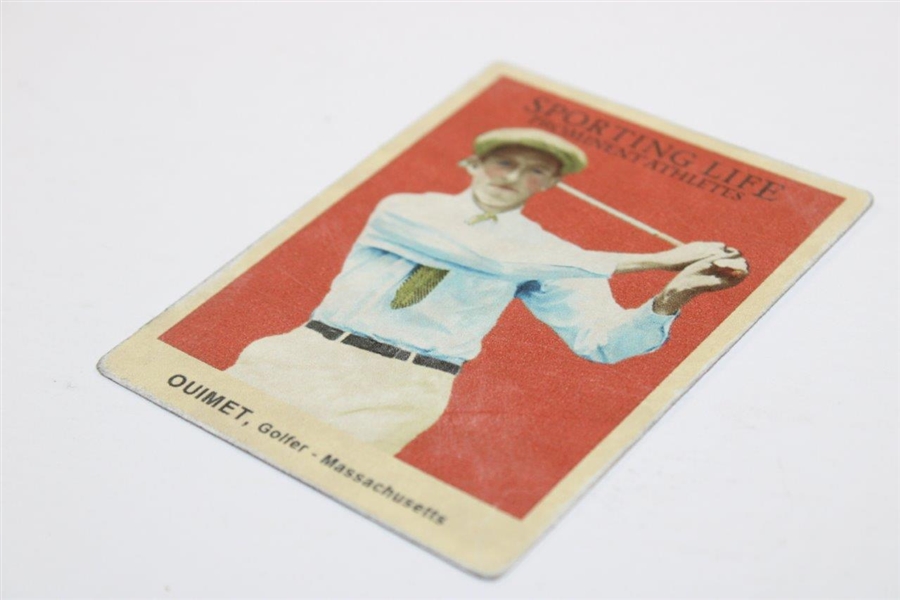 Francis Ouimet Sporting Life 'Prominent Athletes' Card - Ouimet, Golfer - Massachusetts