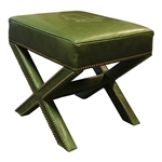2022 Augusta National GC Berckman's Place Masters Ltd Ed Emerald Leather Ottoman