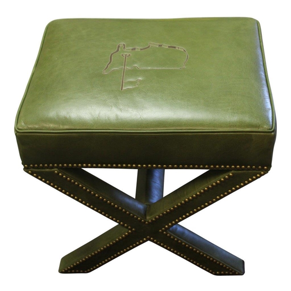 2022 Augusta National GC Berckman's Place Masters Ltd Ed Emerald Leather Ottoman