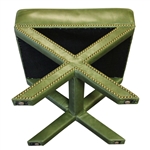 2022 Augusta National GC Berckman's Place Masters Ltd Ed Emerald Leather Ottoman