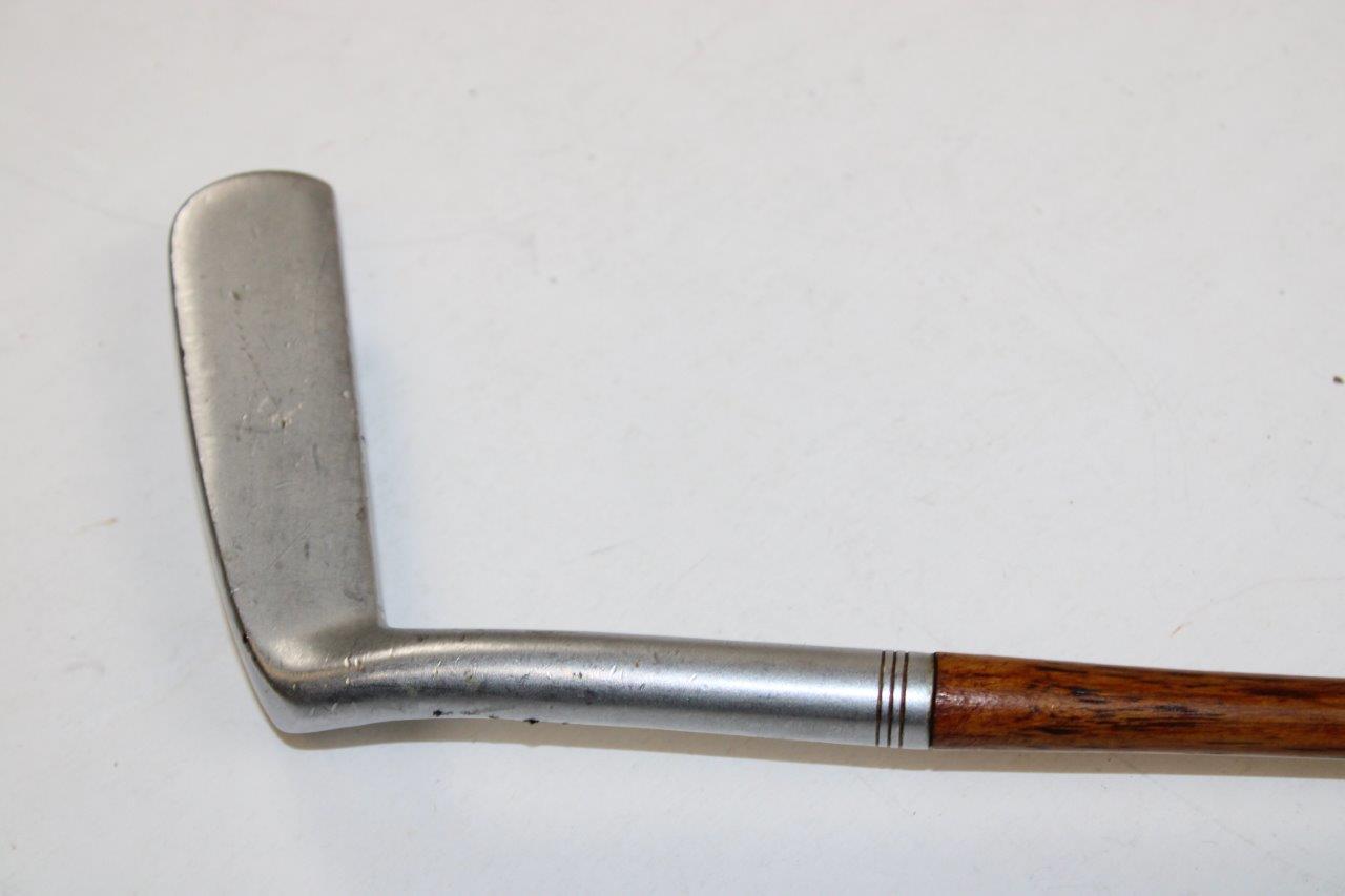 Lot Detail - Circa 1980's Spalding Blue Chip Putter with Wooden Shaft