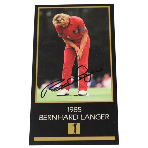 Bernhard Langer Signed 1993 GSV Masters Collection Golf Card - 1985 JSA ALOA