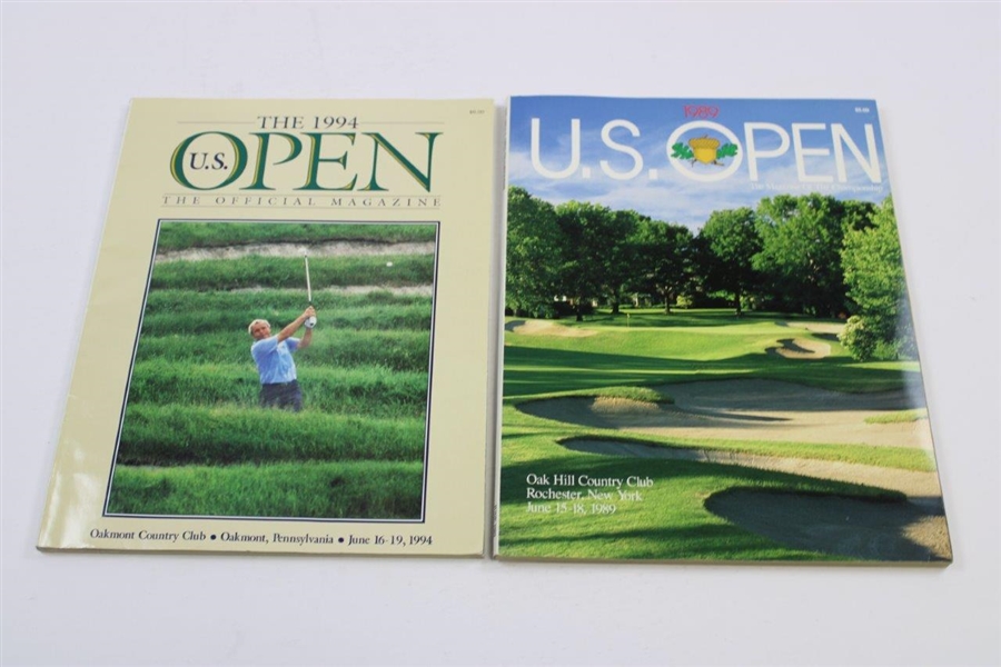 1986, 1989, 1994, 1996, 2002, & 2003 US Open Official Programs