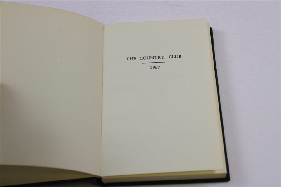 1967 The Country Club at Brookline Hard Cover Club Year Book