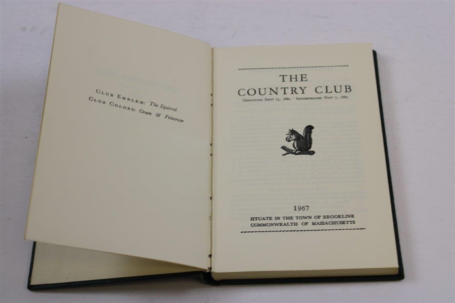1967 The Country Club at Brookline Hard Cover Club Year Book