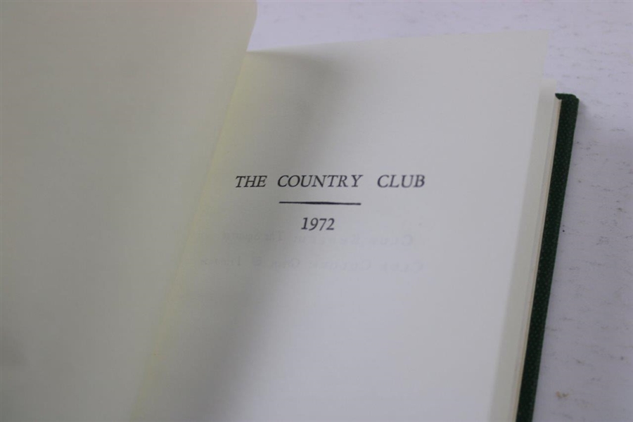 1972 The Country Club at Brookline Hard Cover Club Year Book