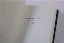 1972 The Country Club at Brookline Hard Cover Club Year Book
