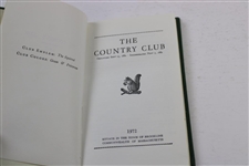 1972 The Country Club at Brookline Hard Cover Club Year Book