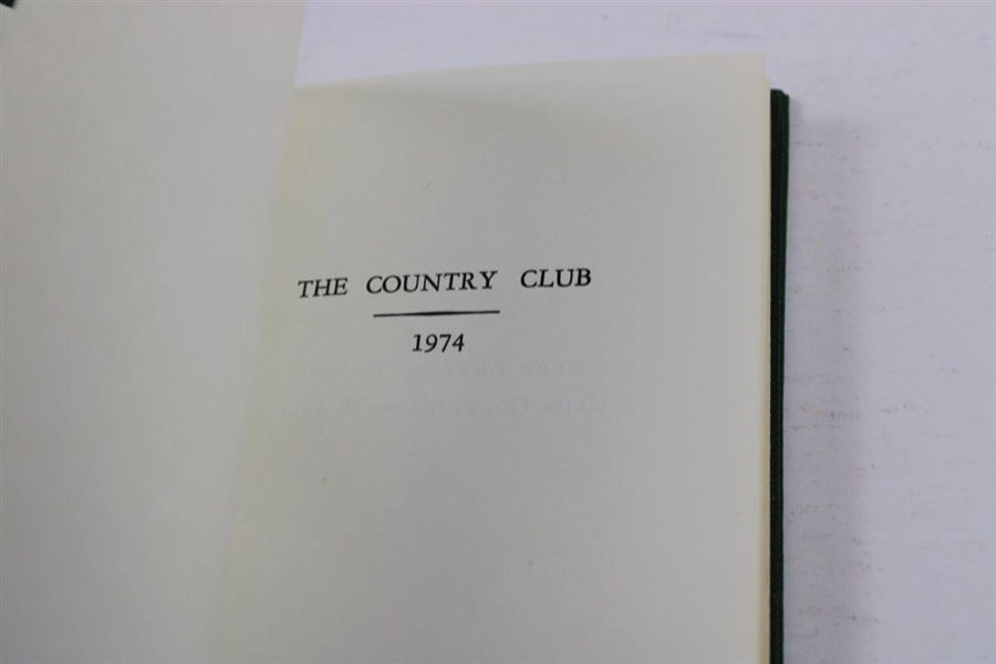 1974 The Country Club at Brookline Hard Cover Club Year Book