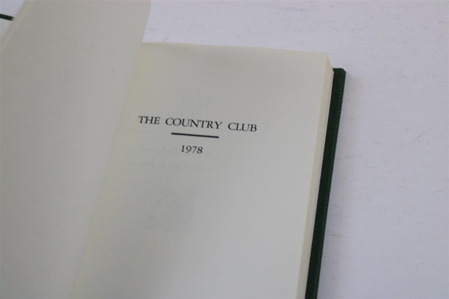 1978 The Country Club at Brookline Hard Cover Club Year Book