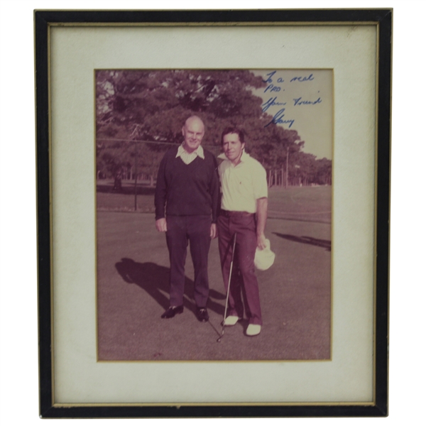 Gary Player Signed Photo to Jack Sargent with Inscription - Framed JSA ALOA