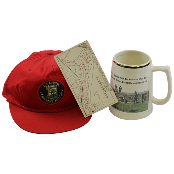 St. Andrews Golf Links Stymie Scorecard, Red Hat & R&A Old Golf Masters St. Andrews Mug