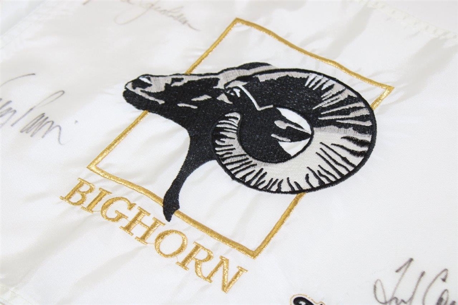 Tom Watson, Fred Couples, Jacobsen & Pavin Signed Skins Game at Bighorn Course Flag JSA ALOA