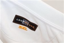 John Daly Signed Personal Match Worn White Golf Shirt with Sponsors JSA ALOA